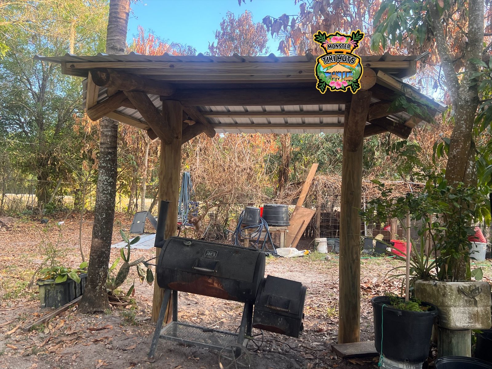 Two-post shade structure — custom build